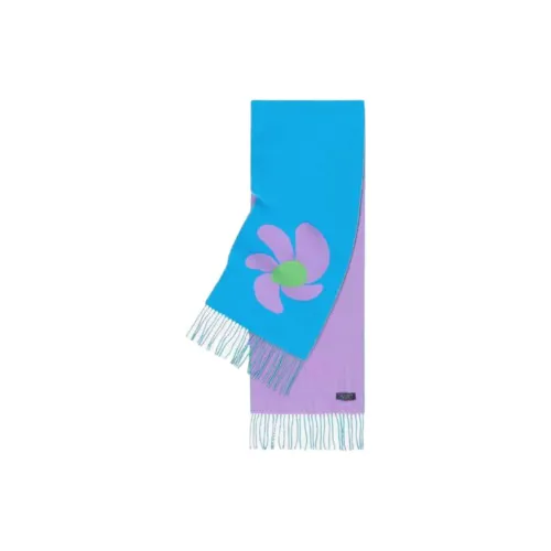 Jacquemus Wool Knit Scarves Women's Blue Purple
