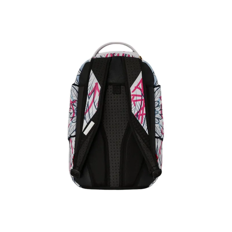 SPRAYGROUND Artificial Leather Backpack Unisex White & Red-4