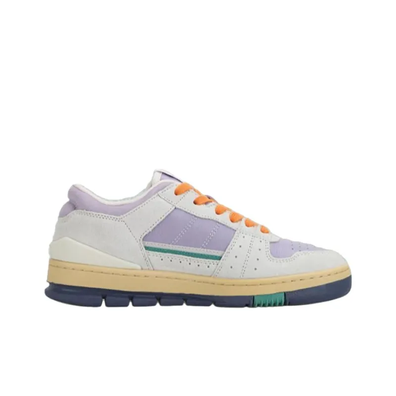 AVIA 825R Series Anti Slip Wear Resistant Low Top Skateboard Shoes Women's White Green Purple-1