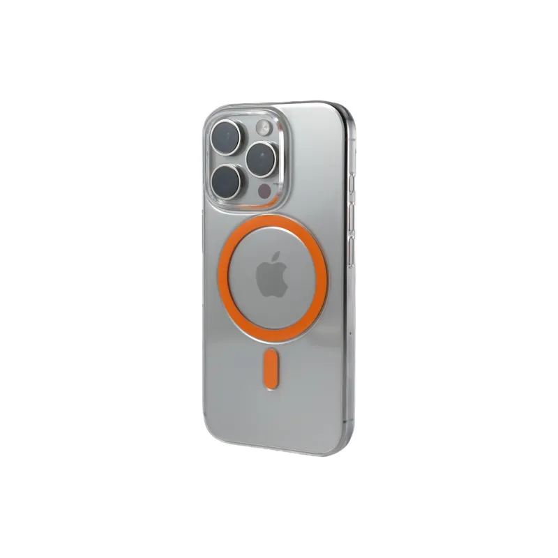 DEPA PC Material Cut Out Button Transparent Magnetic Phone Cases Applicable To Apple-3