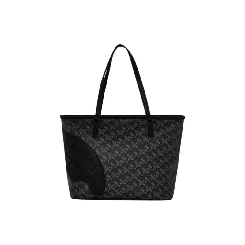 SPRAYGROUND Artificial Leather Tote Bag Shopping Bag Handbag Unisex Black-2