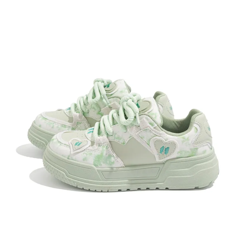 HUANQIU Thermal Breathable Coverage Low Top Skateboard Shoes Women's Cherry Blossom Pink-8