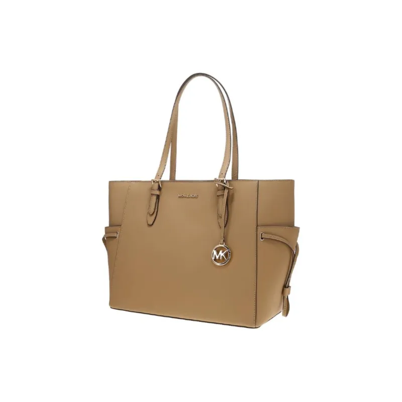 MICHAEL KORS Gilly Saffiano Leather Tote Bag Shopping Bag Shoulder Bag Handbag Large Size Women's Camel-1