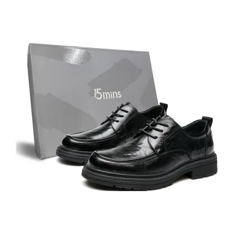 15 MINS Dress Shoes Men Low-Top Black