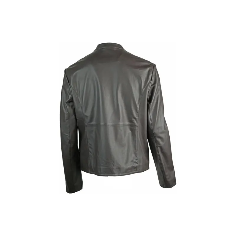 EMPORIO ARMANI Leather Jacket Men's Dark Brown-1