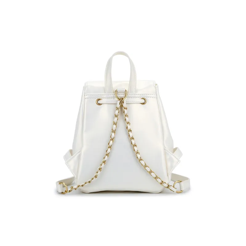 UNITE STAR PU Backpack Regular Women's Pearl White/Pearl Pink/Black/Silver-25