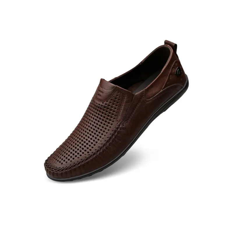Mulinsen Men's Casual Shoes Men Low Top Black/Dark Brown/Red Brown-9