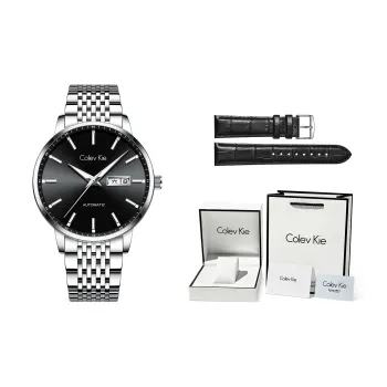 Colev Kie Automatic Mechanical Movement Stainless Steel Watchband Men's Watches Black Dial