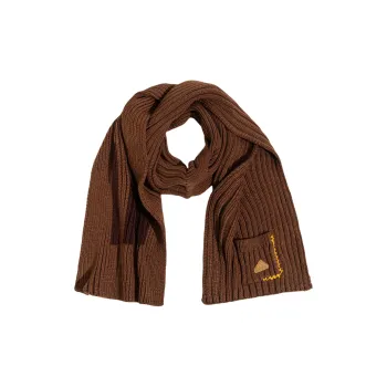 Adidas Acrylic Knit Scarves Unisex Brown