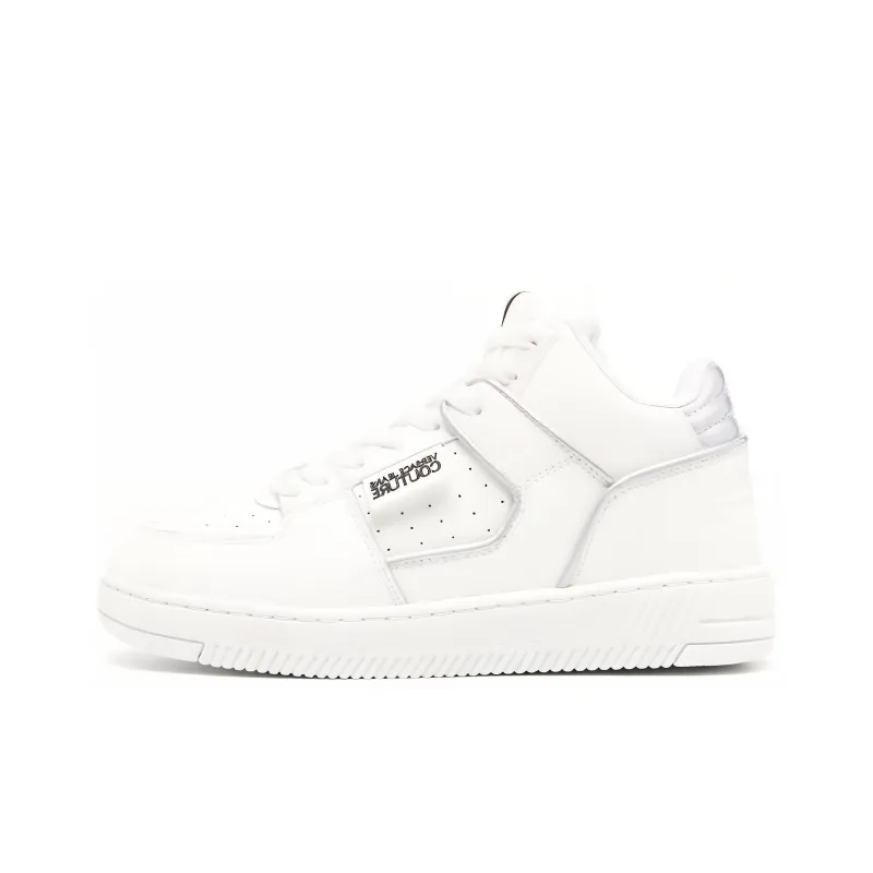 VERSACE JEANS High Top Skateboard Shoes Women's White-0