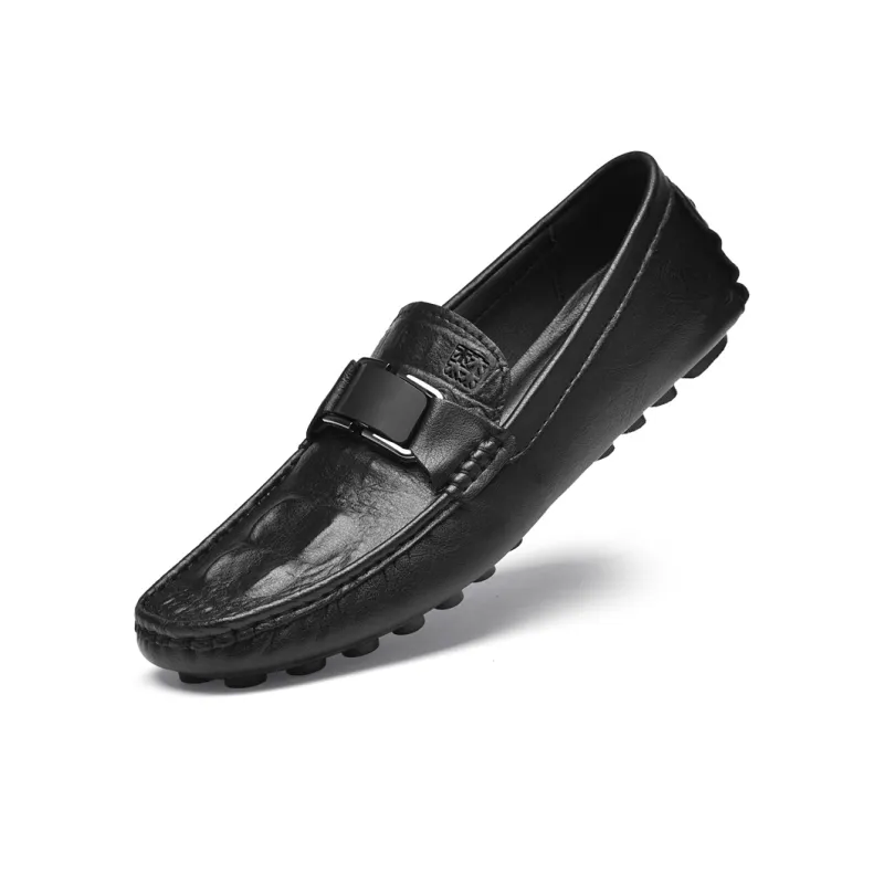 Mulinsen Gommino Loafers Men Black/Blue/White/Gray-1