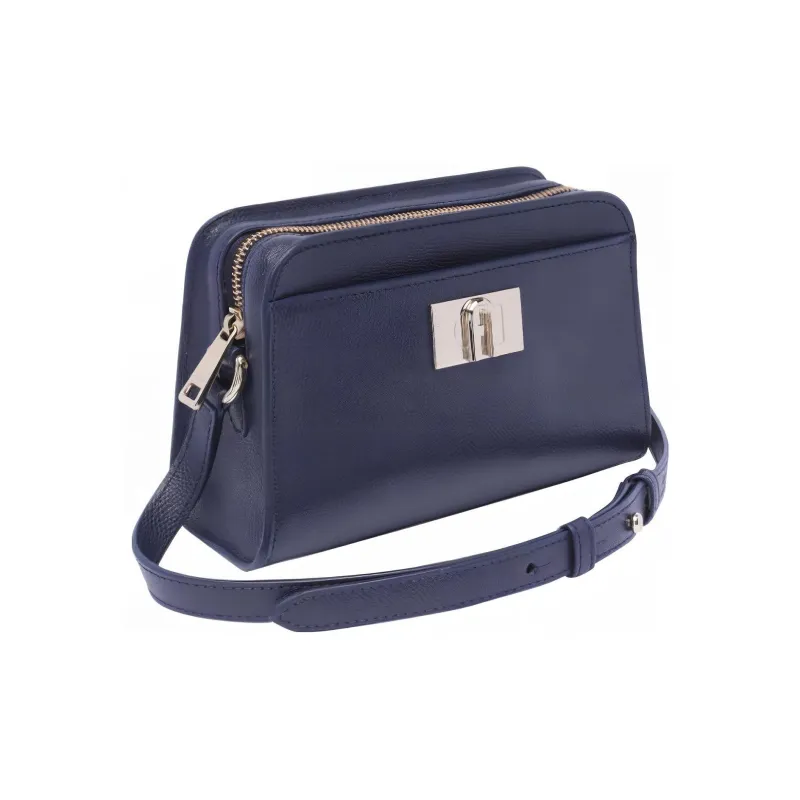 Furla 1927 Collection Calfskin Shoulder Bag Crossbody Bag Women's Navy Blue-1