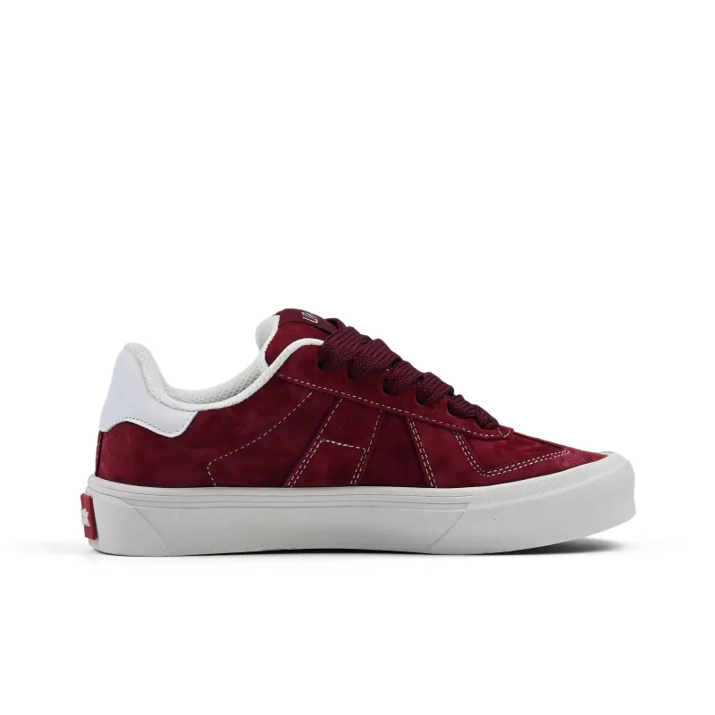 URAKCK German Army Trainers Low Top Skateboard Shoes Unisex Burgundy-2