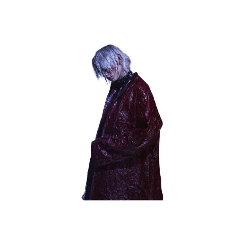 REJJ Trench Coat Men's Burgundy-2
