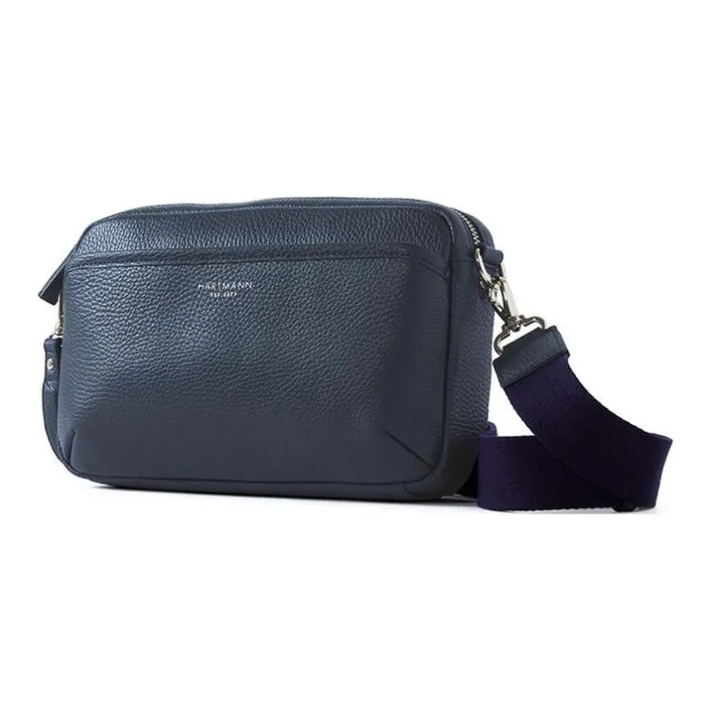 SAMSONITE Cow Leather Crossbody Bag Clutch Unisex Marine Blue-1