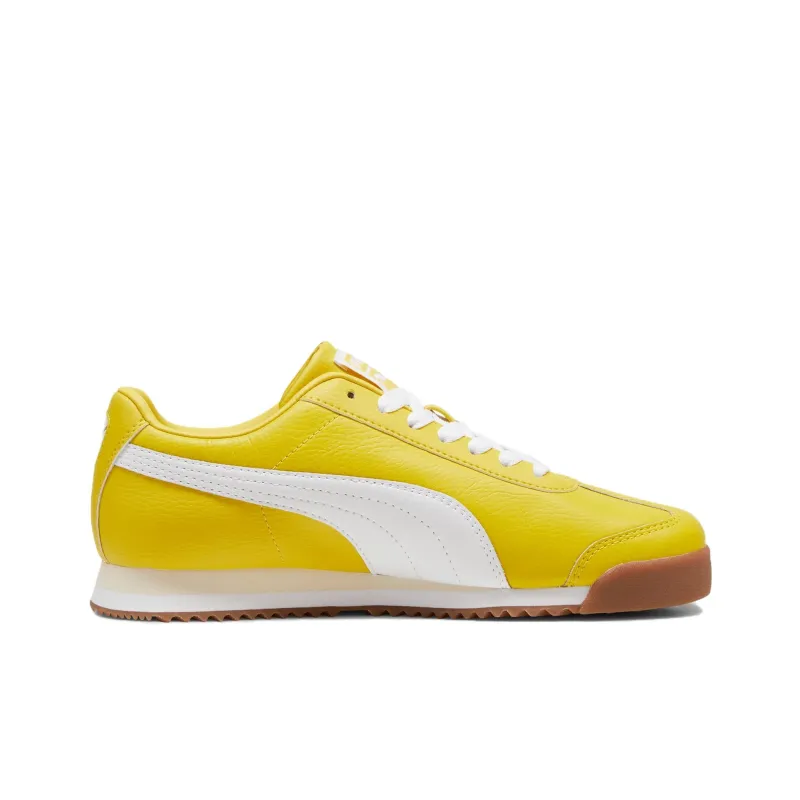 PUMA Roma 24 Anti Slip Wear Resistant Low Top Training Shoes Unisex Yellow-1