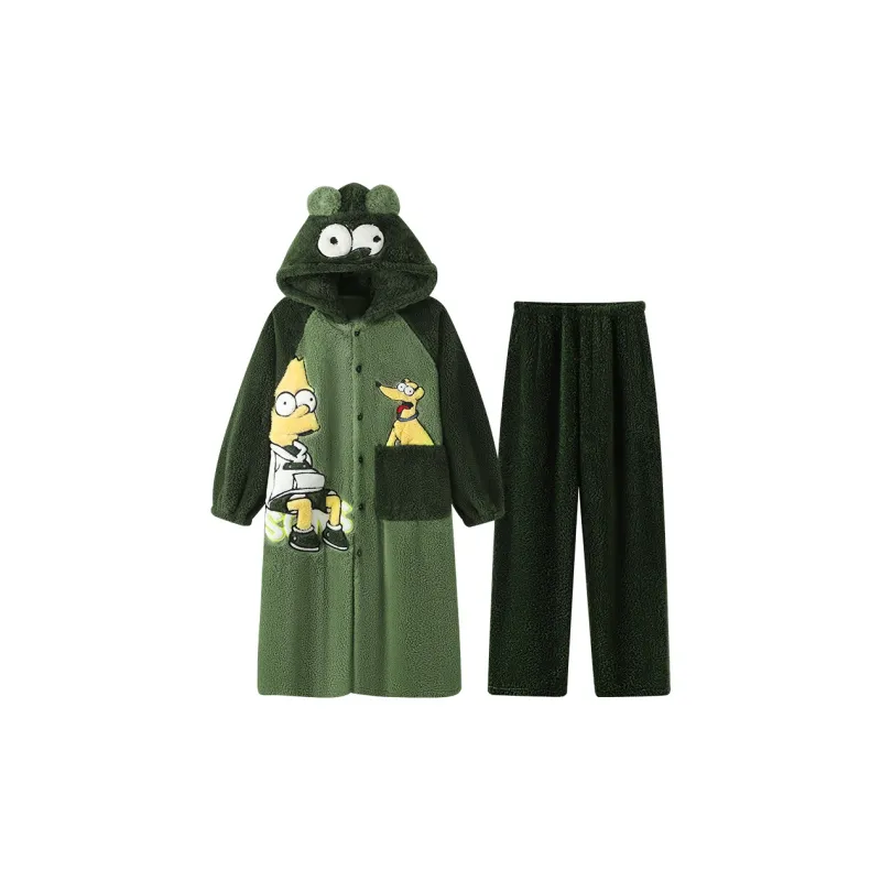 Maultiay Sleep Robe Men's Green-0