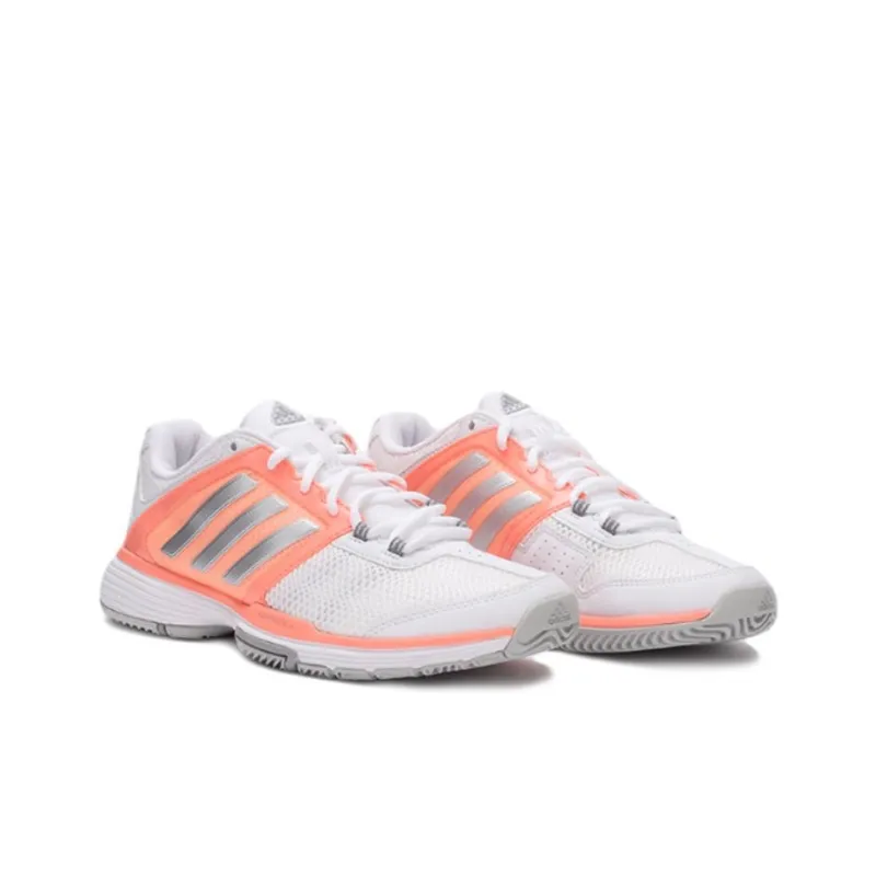 Adidas Barricade Anti Slip Wear Resistant Low Top Tennis Shoes Women's White-1
