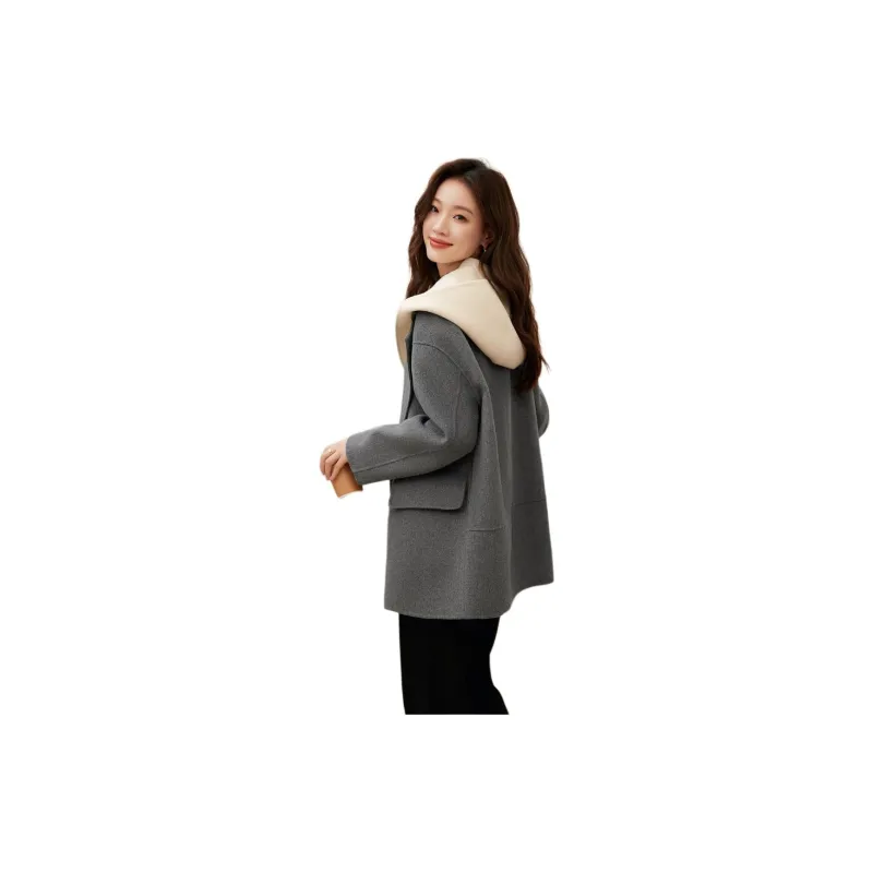 Mo Han Yi Mei Coat Women's Medium Gray-1