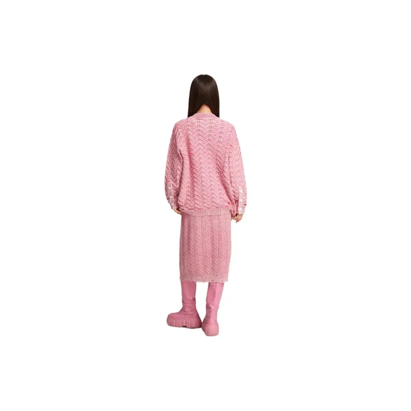 LALABOBO Casual Long Skirts Women's Pink-1