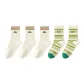 3 White+2 Green Stripes