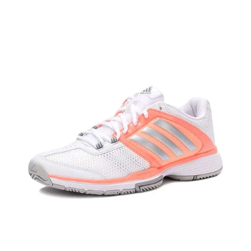 Adidas Barricade Anti Slip Wear Resistant Low Top Tennis Shoes Women's White-0