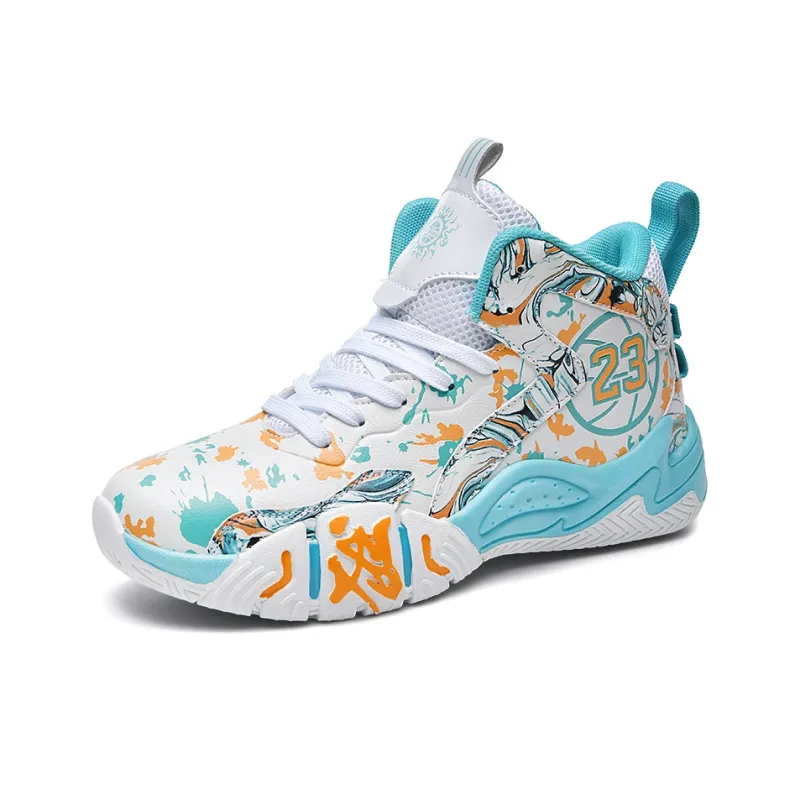 Wooden Rabbit Anti Slip Wear Resistant Mid Top Basketball Shoes Unisex-6