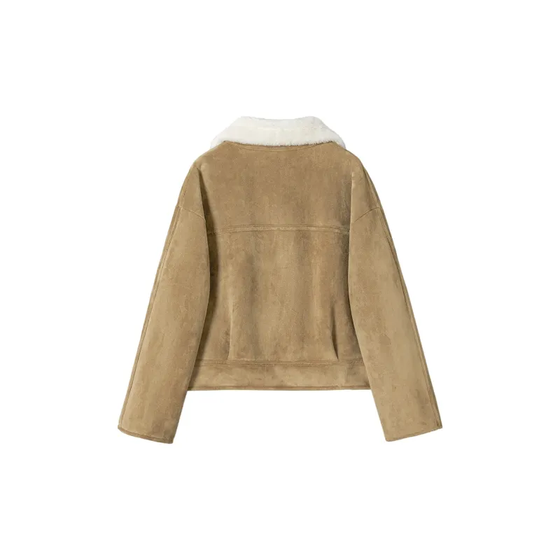 TOUCH Cropped Coats Women's Khaki-1
