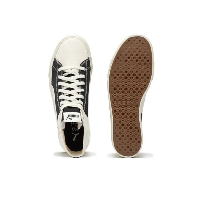 PUMA Bari Durable Breathable Mid Top Canvas Shoes Unisex White Black-3