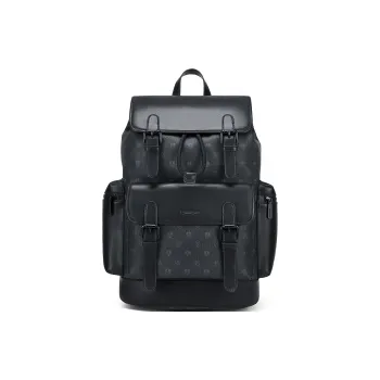 NAVIGARE PVC Polyvinyl Chloride Backpack Large Size Men's Black