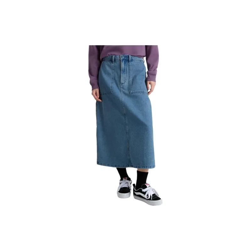 Vans Casual Long Skirt Women's Blue-4