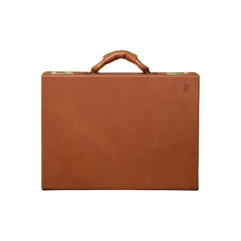 SAMSONITE Leather Business Bag Handbag Unisex Brown