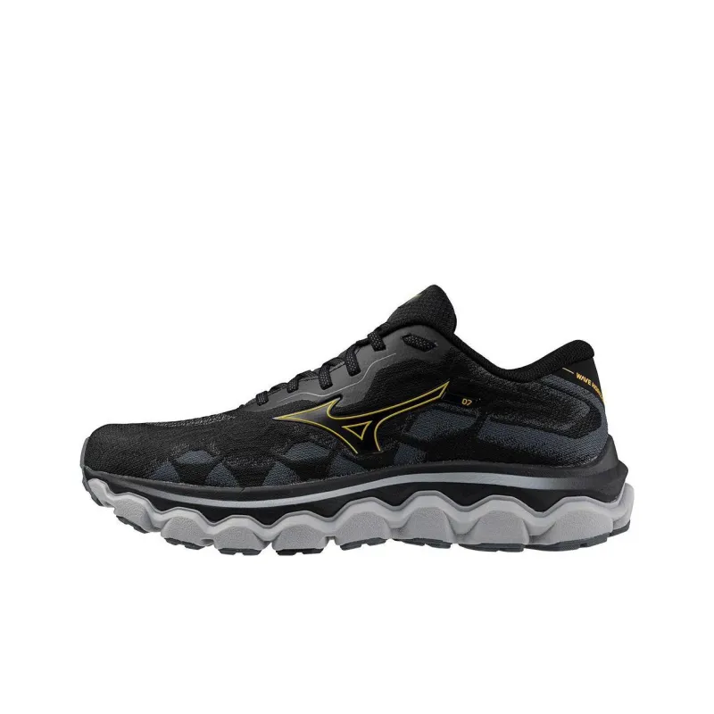 Mizuno Wave Horizon 7 Cushioning And Breathable Low Top Running Shoes Men's Black-0