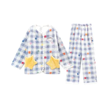 GUKOO x Sanrio Yugui Dog Pajama Set Women's Night Blue
