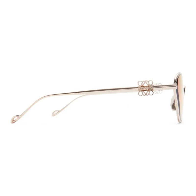 LOEWE Metal Irregular Shape Sunglasses Women's Gold-2
