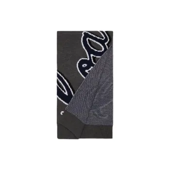 COACH Acrylic, Wool Knit Scarves Unisex Gray