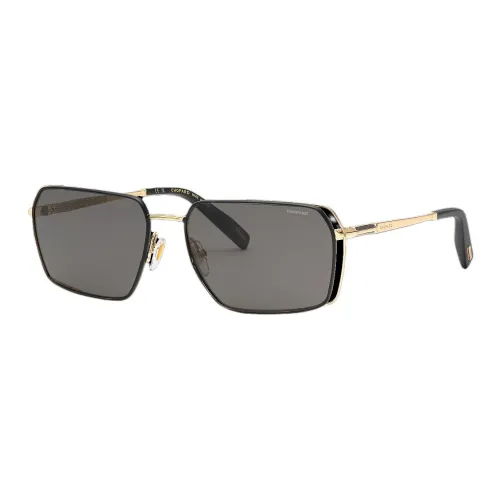 CHOPARD Metal Acetate Bio Based Material Irregular Shape Sunglasses Men's Black