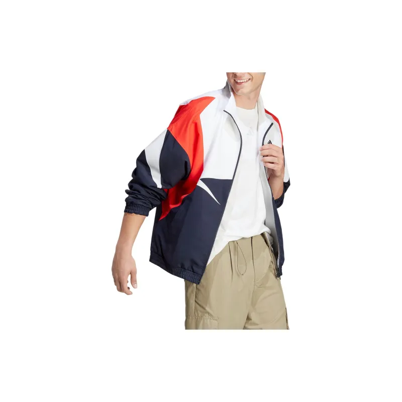 Adidas COLORBLOCK Sport Performance Jackets Coats Men's Blue Black-3