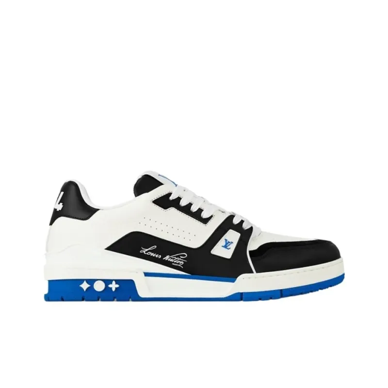 LOUIS VUITTON Trainer Low Top Skateboard Shoes Women's Blue-1
