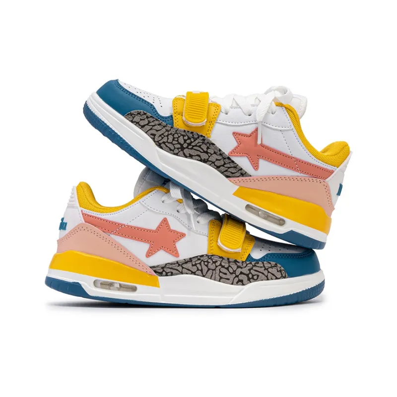 WELKIN&WZWJ Gift Box Set Slip Resistant Low Top Skateboard Shoes Unisex Pink Yellow-3