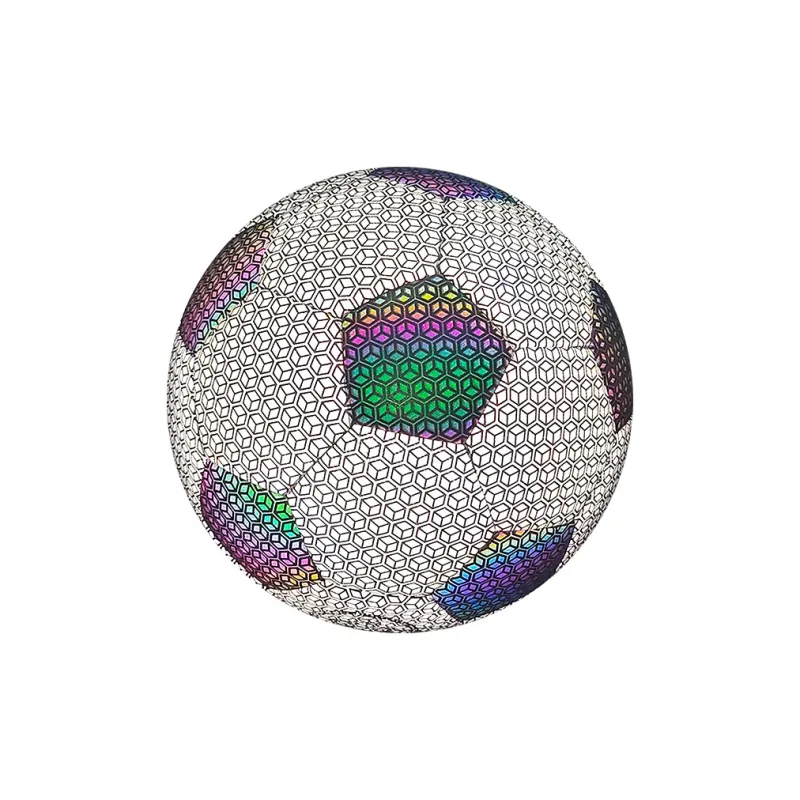 MARBURY Reflective Luminous Series Size 4 Size 5 Soccer PU Seamless Thermal bonding Unisex Silver White-3