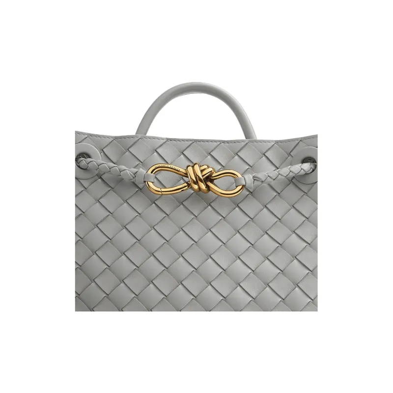 Bottega Veneta Intrecciato Sheepskin Shoulder Bag, Crossbody Bag, Handbag Trumpets Women's Silver-5