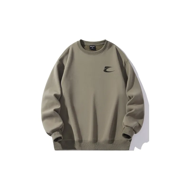 ZMOH Fleece Lined Crew Neck Sweatshirt Unisex Couple's-10