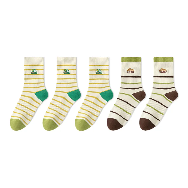 Lan Miao Mid Calf Socks Women's 5 Pack-5
