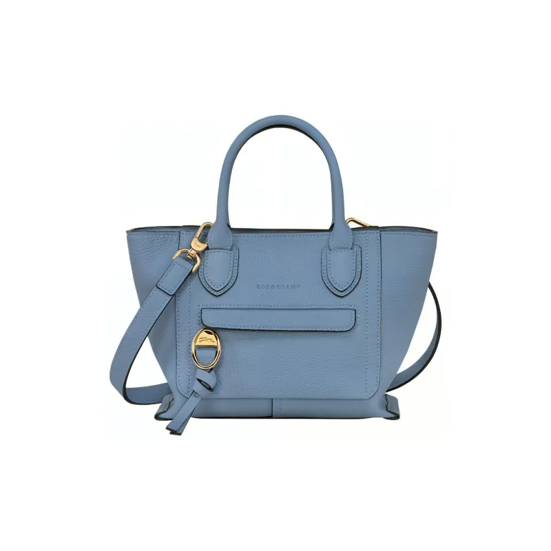 LONGCHAMP Mailbo Grained Cow Leather One Shoulder Handbags Small Size Women's Dark Gray-0