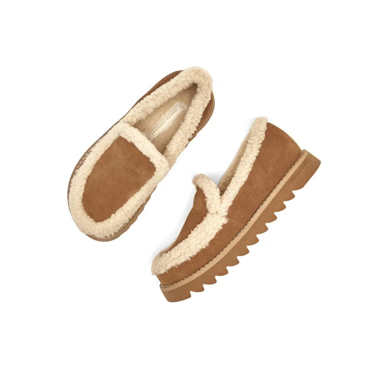 TOOMANYSHOES Snowy Peak Coffee Loafers Women's Brown-3