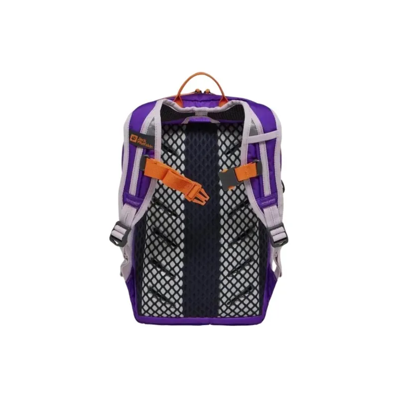 Jack Wolfskin Recycled Fabric Backpack Kids' Purple & Orange-3