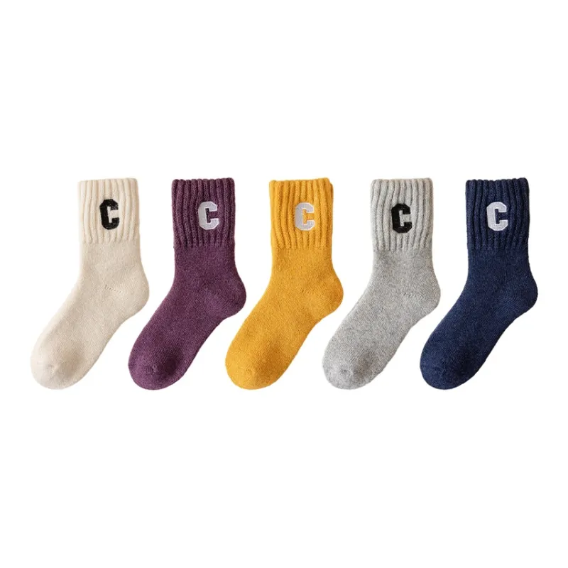 MIIOW Mid Calf Socks Women's Combo Set-5