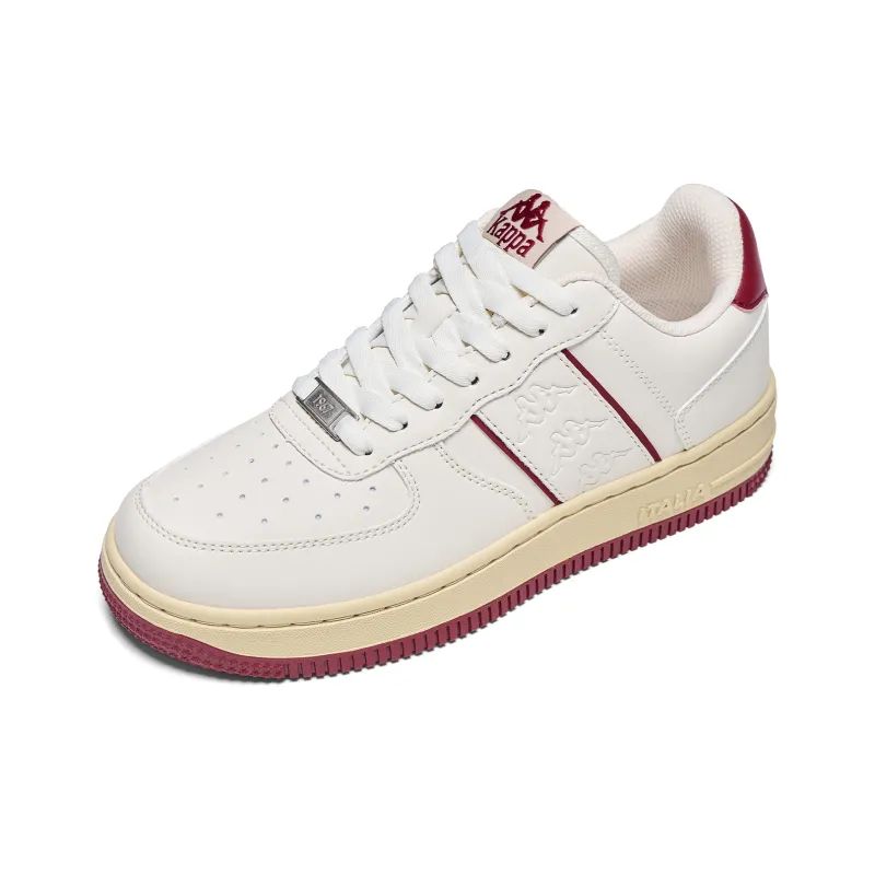 Kappa Anti Slip Wear Resistant Low Top Skateboard Shoes Women's Classic White-2