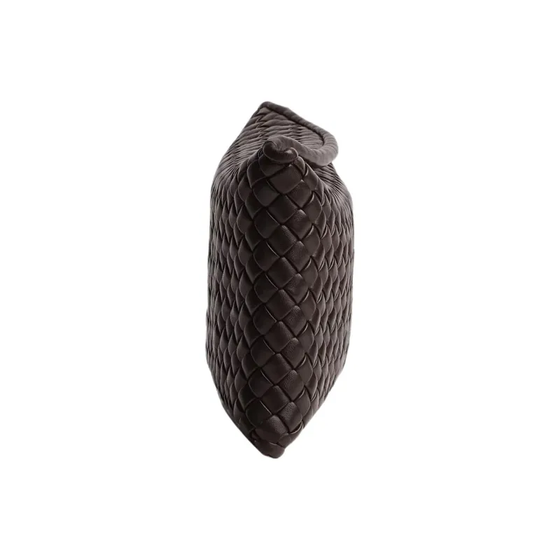 Bottega Veneta Lambskin Clutch Women's Dark Brown-1